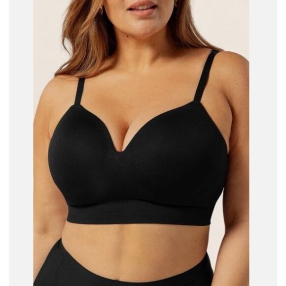 TRUEKIND 10210 Supportive Comfort Wireless Shaping Bra in Black Size 2XL Plus - Picture 1 of 3